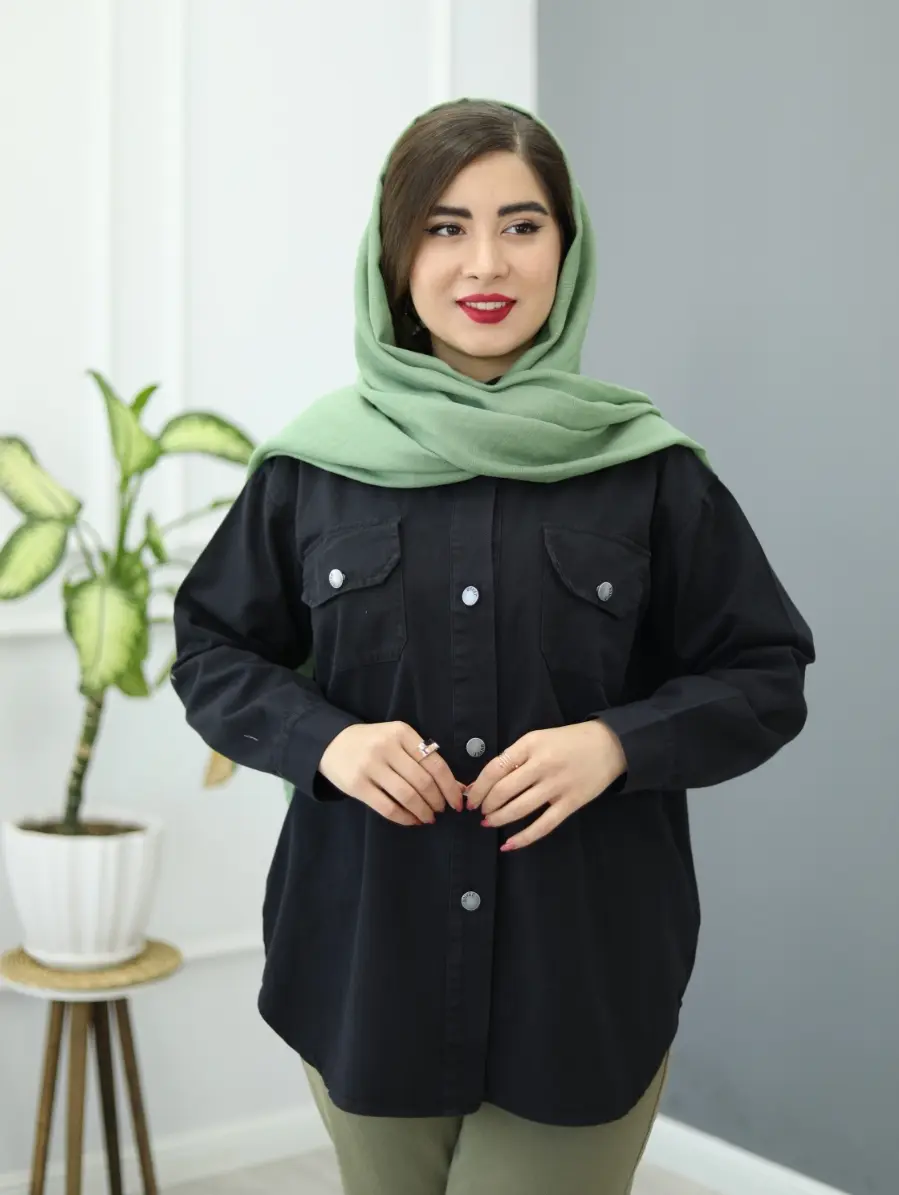 شومیز کتان گلبو